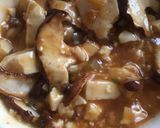 食感が楽しい、焼き椎茸入り麻婆豆腐作り方10写真