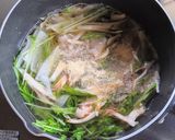 水菜と豚肉の中華スープ作り方5写真
