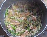 水菜と豚肉の中華スープ作り方6写真