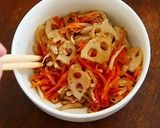 れんこんとえりんぎのヤミツキ炊き込みご飯作り方40写真