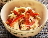ささ身とえのき・パプリカの胡麻マヨ和え作り方5写真