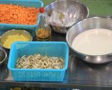 秋野菜のシチュー　河内長野市学校給食作り方1写真