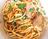 沖縄そば具、残りで油そば？混ぜ麺？作り方6写真