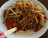 お手軽レンチン和風きんぴらそぼろ焼きそば作り方31写真