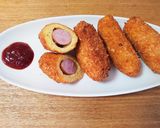 バッター液とパン粉でアメリカンドッグ♪作り方9写真