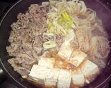 肉豆腐のオンザライス　いわゆる一つの丼物作り方3写真