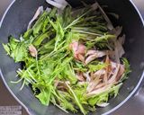 水菜と豚肉の中華スープ作り方4写真