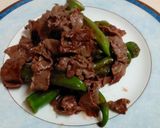 ひとりごはん　牛肉とピーマン炒め作り方5写真