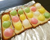 カラフル❤️お月見だんごトースト作り方5写真