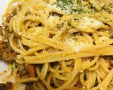 ２日目のアレンジ●ミートソースパスタ作り方4写真