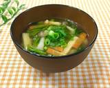 簡単☘️市販の鶏団子&塩麹入り味噌汁作り方5写真