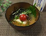 お味噌汁に☘️ちょこっとアボカド&揚げ玉作り方4写真