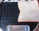 ワッフルメーカーでパン焼いたサンドイッチ作り方1写真