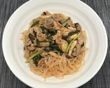 糖質オフ☆乾燥こんにゃくパスタで豚キムチ作り方15写真