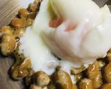毎日の納豆●なりゆき温泉玉子添え作り方2写真