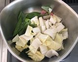 かぼちゃとベーコンと白菜のクリームスープ作り方1写真