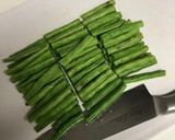 いんげん豆の白みそとろろ昆布和え作り方1写真