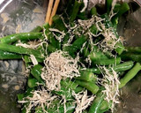 いんげん豆の白みそとろろ昆布和え作り方5写真