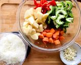重ね煮でココナッツカレー作り方2写真