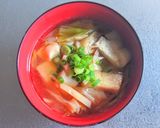 キノコと豆富・油揚げの味噌汁作り方8写真