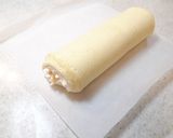 桃缶薔薇でフルーツロールケーキ♪作り方8写真