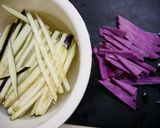 簡単！茄子と薩摩芋のガーリックソテー作り方1写真