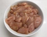 なすと鶏ささみの梅ポン酢炒め作り方1写真