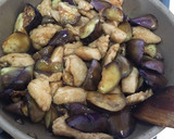 なすと鶏ささみの梅ポン酢炒め作り方7写真
