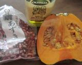 煮ないで、カボチャと小豆のいとこに風作り方1写真