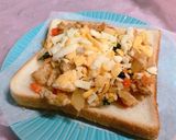 ガパオ風 チーズトースト♪作り方3写真