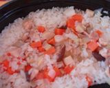 ストウブで チキンピラフ作り方7写真