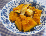 かぼちゃと椎茸の胡麻和え♪作り方5写真