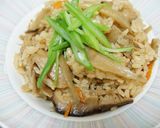 きのこたっぷり鶏ごぼうご飯作り方5写真