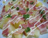 レンジで簡単美味！ポテトonベーコン♪作り方5写真