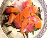 冷凍ごはんと刺身切り落としで豪華海鮮丼♪作り方5写真