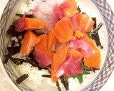 冷凍ごはんと刺身切り落としで豪華海鮮丼♪作り方5写真