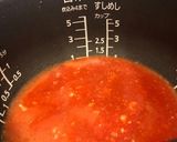 サバ缶とナスの炊飯トマトピラフ作り方1写真