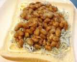 納豆しらすトースト作り方3写真