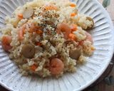 mフライパンdeえびとごぼうの本格ピラフ作り方11写真