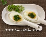 ゆで卵de簡単おつまみ☘️香味ナムル作り方2写真