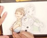 ツヤツヤ♪アナと雪の女王チョコプレート作り方3写真