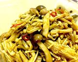 なめたけで カレー風味のきのこのポテサラ作り方1写真