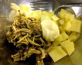 なめたけで カレー風味のきのこのポテサラ作り方4写真
