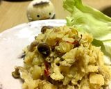 なめたけで カレー風味のきのこのポテサラ作り方5写真