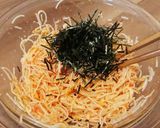 簡単酒肴☆大判パスタせんべい（明太味）作り方3写真