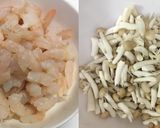 海老と甘唐辛子と水菜の洋風ガーリック炒め作り方2写真