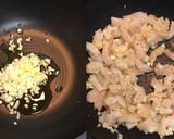 海老と甘唐辛子と水菜の洋風ガーリック炒め作り方4写真