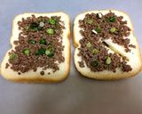 簡単！速攻！肉そぼろのトースト作り方1写真