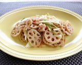 レンジで簡単！れんこんと豚肉のピリ辛煮作り方5写真
