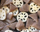 蓮根とこんにゃく・平天の炒め煮★お弁当作り方3写真